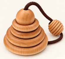 Load image into Gallery viewer, Organic TeetherToys® NATURAL RING STACKER
