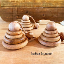 Load image into Gallery viewer, Organic TeetherToys® NATURAL RING STACKER
